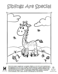 Giraffe Coloring Page - English
