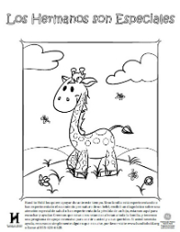 Giraffe Coloring Page - Spanish
