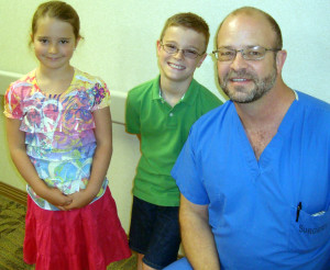 Dr. Breed with Lauren and Jackson