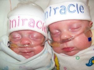 My micro-preemie twins at 3 months old.