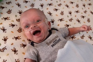 James and his nasal cannula provided some safety struggles.