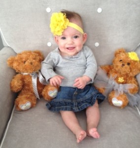 Peyton with her Molly Bears