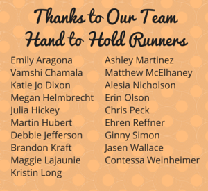 Thanks to Our Team Hand to Hold Runners