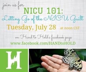 NICU 101 Facebook chat Letting Go go the Guilt Cheryl Milford Hand to Hold