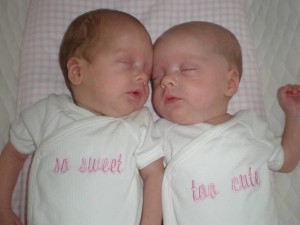 newborn girls sleeping