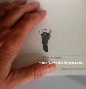 preemie footprint NICU