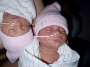 preemie twins laughter in the NICU