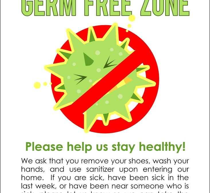 Free Printable :: Germ Free Zone Sign