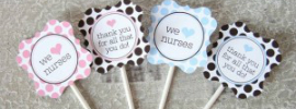 {Giveaway} We *Heart* Nurses Cupcake Toppers by The TomKat Studio