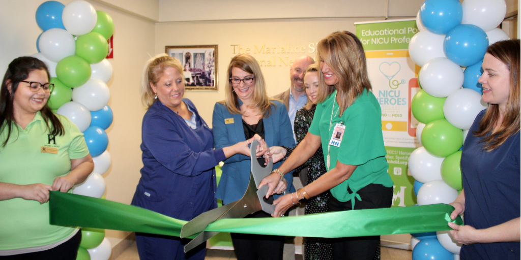 seton medical center Austin ribbon cutting, hand to hold, seton NICU