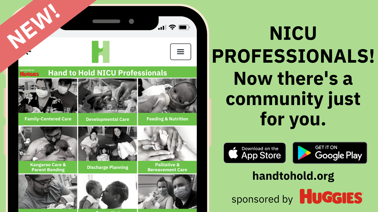 hand to hold nicu professionals community, hand to hold app