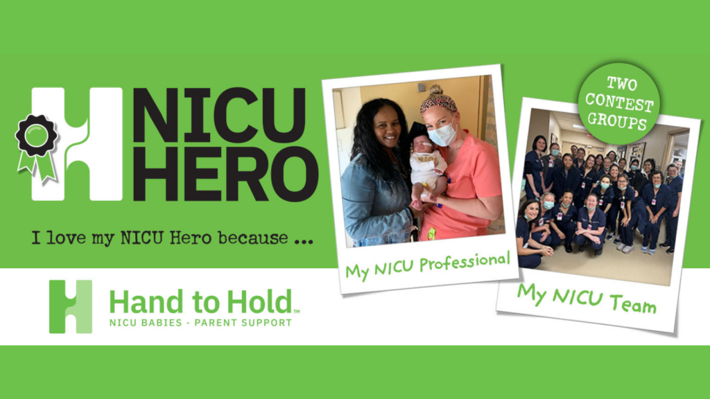 hand to hold NICU hero award