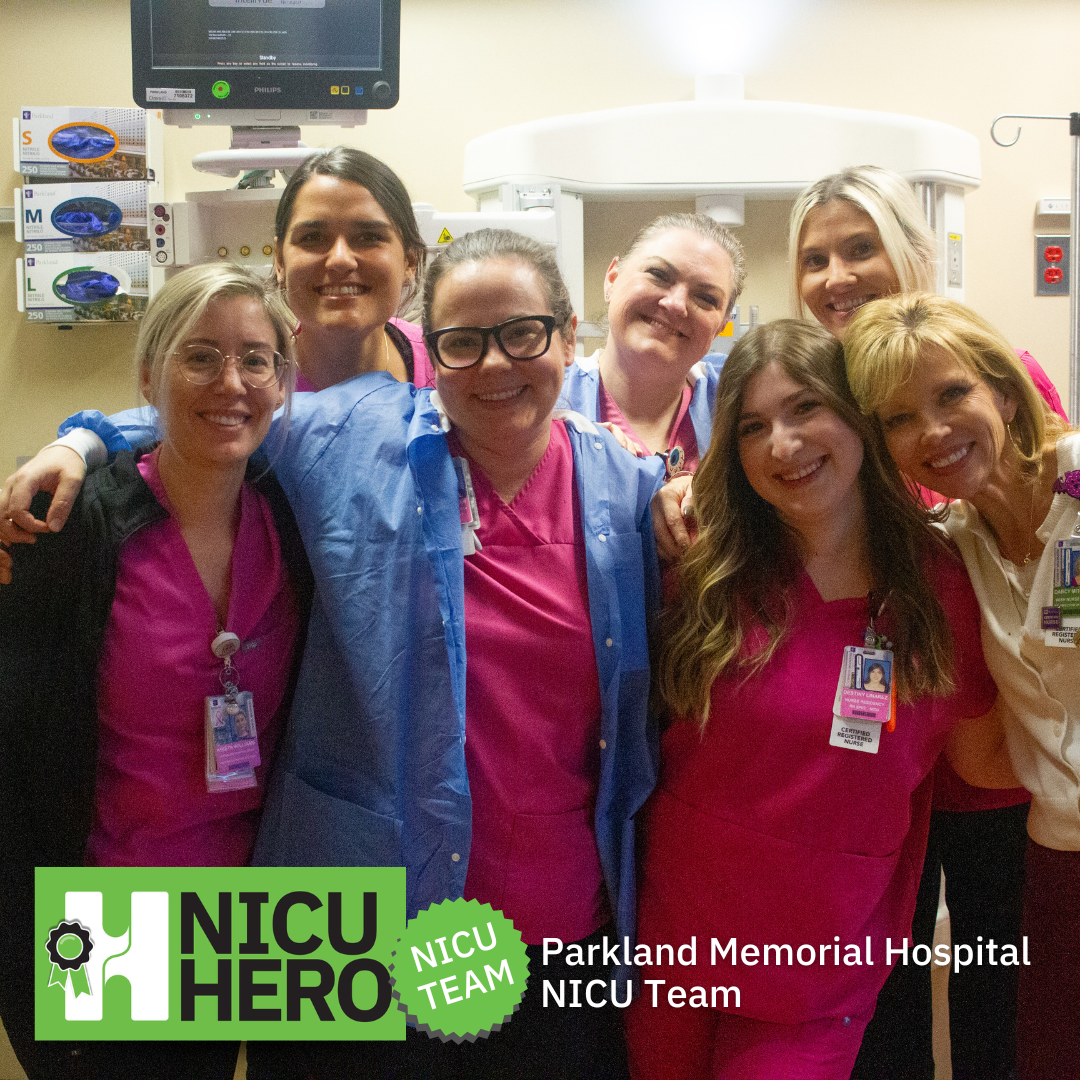 Hand to Hold NICU Hero Award Contest, Parkland Memorial Hospital